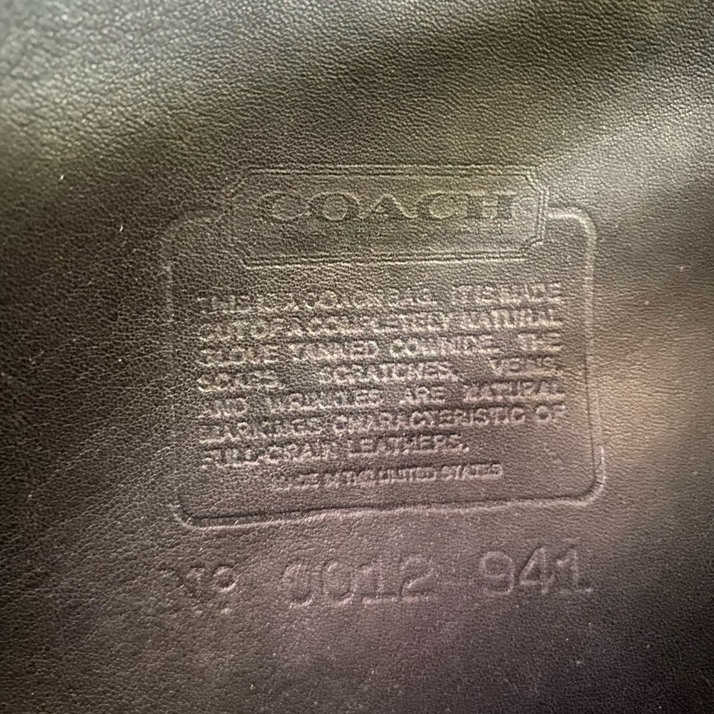 Vintage Coach Black Leather Convertible Clutch No Strap - Picture 9 of 10